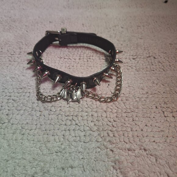 Killstar Bat Babe Choker Black and Silver - Picture 4 of 8